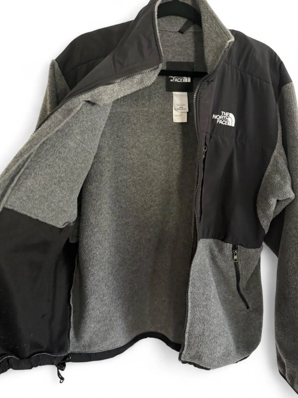 The North Face Gray Black Paneled Fleece Jacket Men’s M